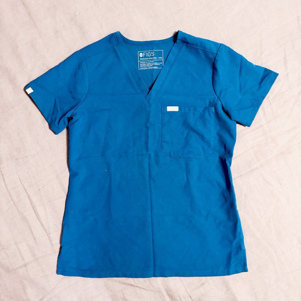 Figs Catarina One-Pocket Scrub Top Deep Reef Size XXS